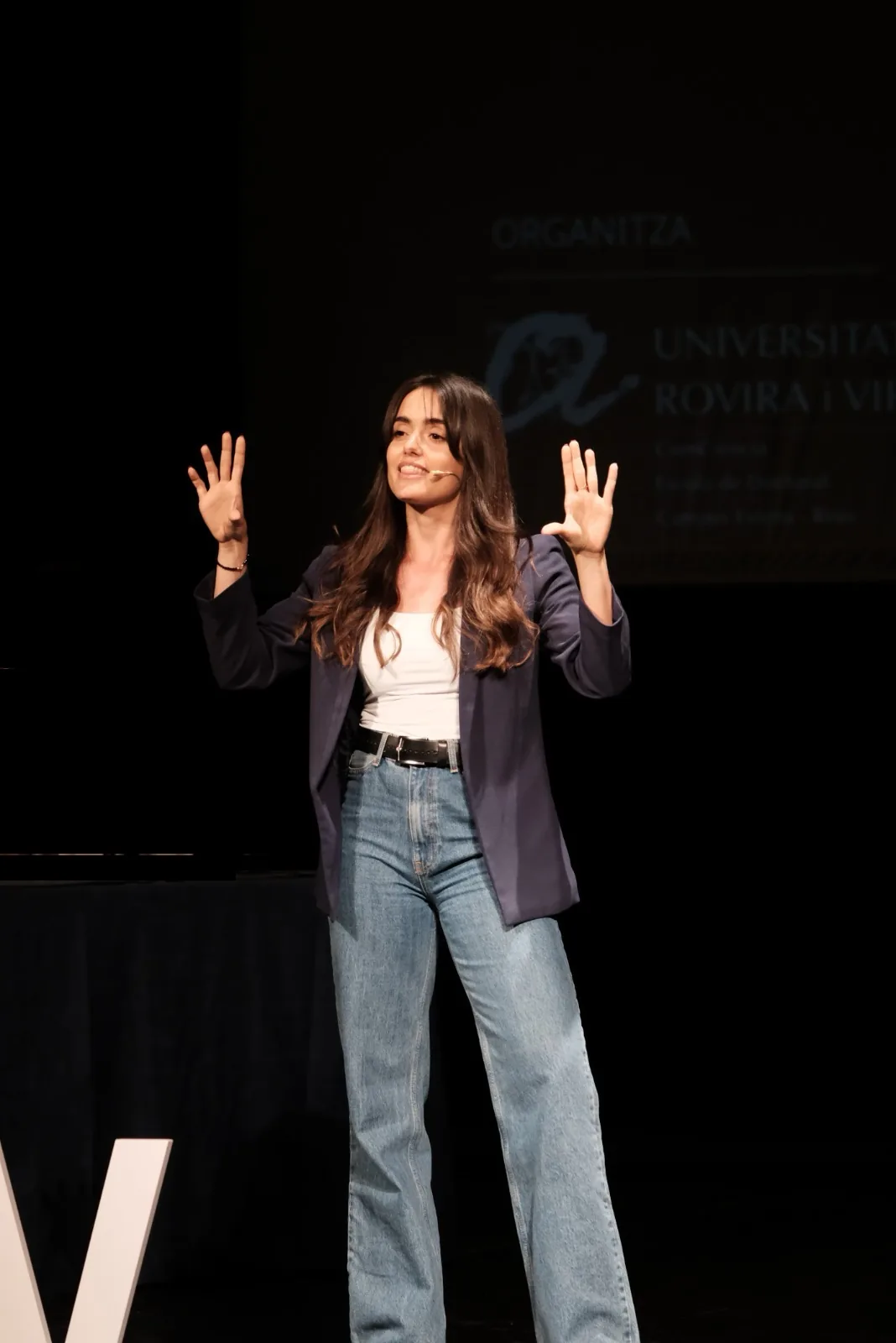 Marta Queralt durante una ponencia